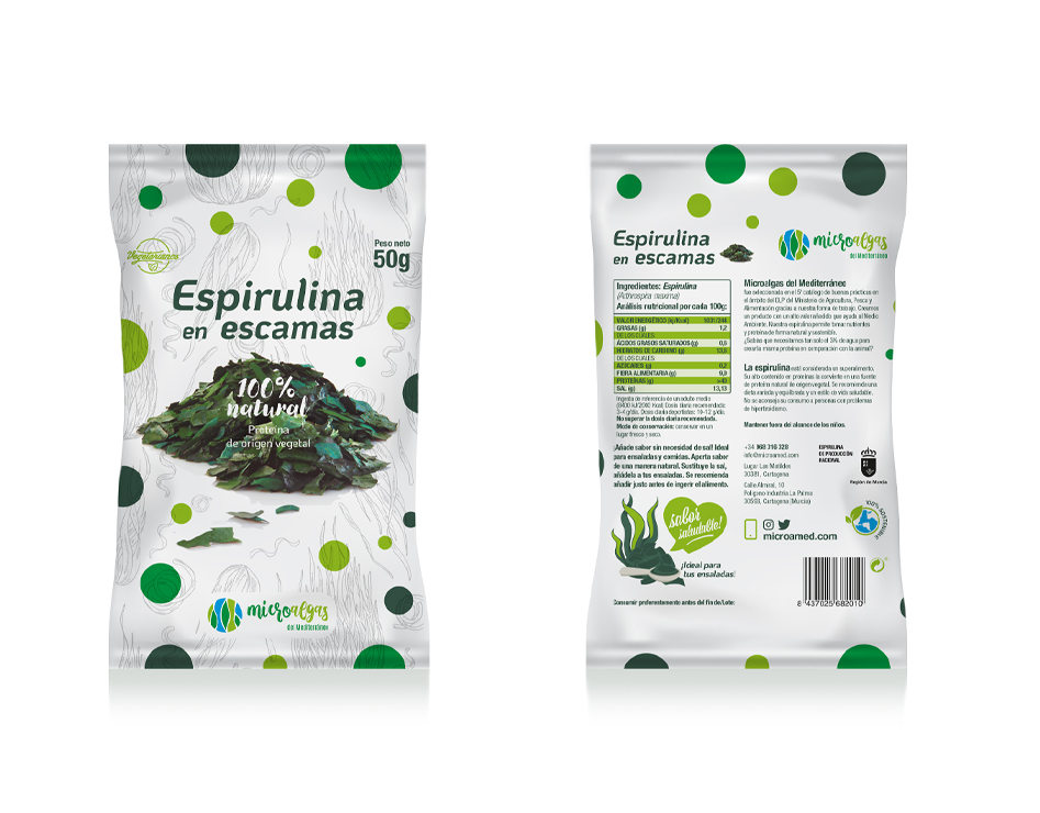 Diseño de packaging para Microalgas del Mediterráneo